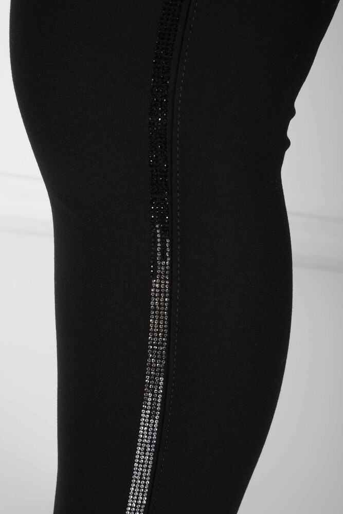 Pantaloni Stripe Stone Brodat Negru - 3721 | KAZEE (Set de 4 36-38-40-42) - 3