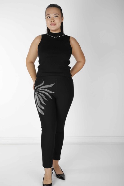 Pantaloni con elastico in vita neri - 3775 | KAZEE (Set da 4 42-44-46-48) - Kazee