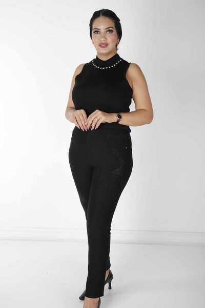 Pantaloni cu model stea Negru - 3745 | KAZEE (Set de 4 36-38-40-42) - 1