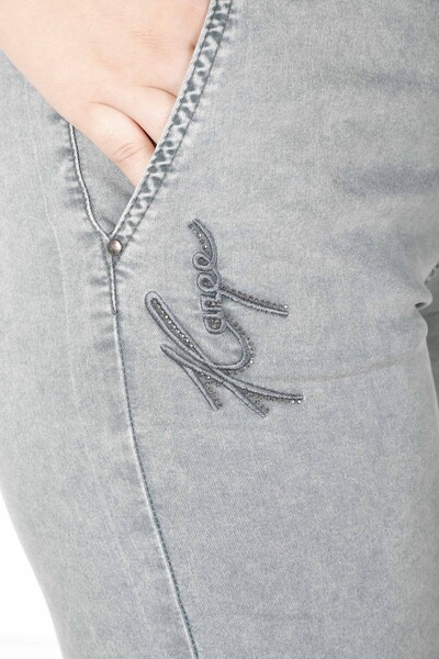 Pantaloni Pietra Ricamata Kaki - 3502 | KAZEE (Set da 4 42-44-46-48) - 6