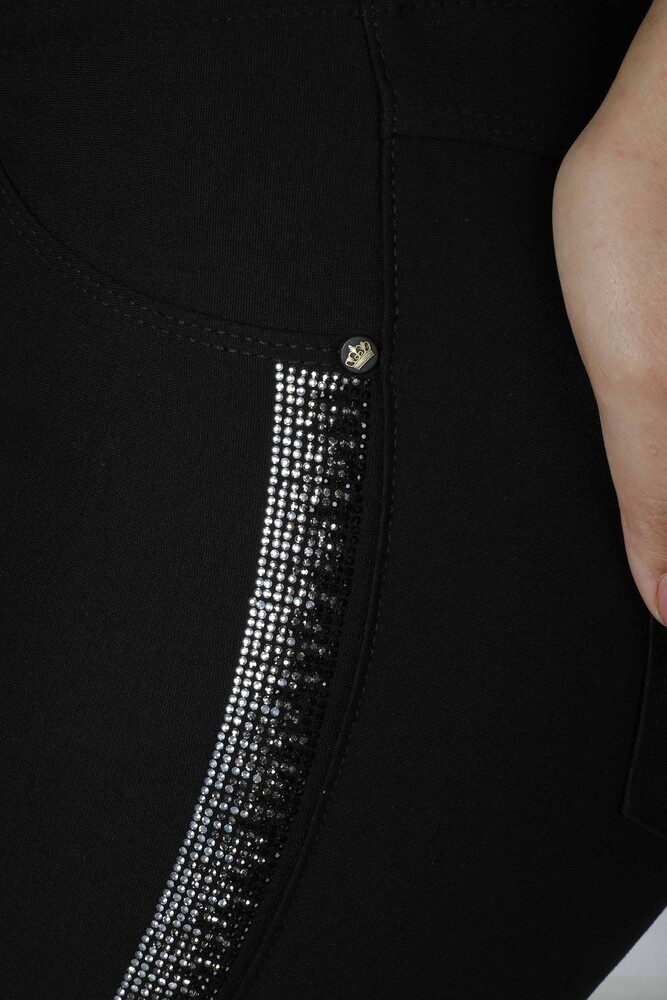 Pantolon Cep Detaylı Siyah - 3737 | KAZEE (4'lü Set 36-38-40-42) - 5