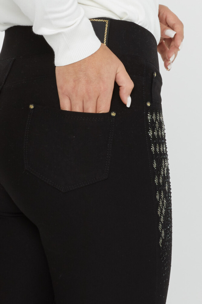 جیب شلوار سنگ دوزی مشکی - 3754 | KAZEE (مجموعه 4 42-44-46-48) - 6