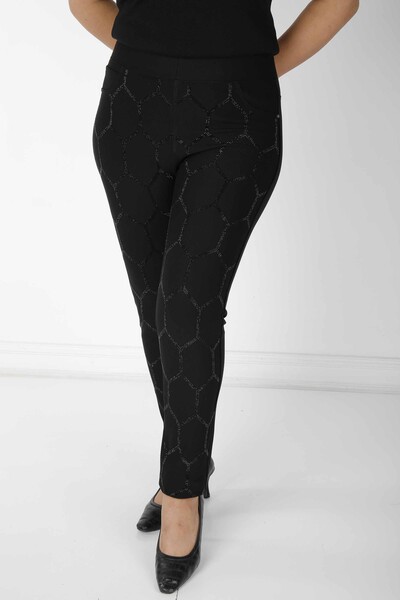 Trousers Patterned Black - 3746 | KAZEE (Set of 4 42-44-46-48) - 3