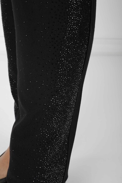 Pants Stoned Elastic Waist Black - 3764 | KAZEE (Set of 4 42-44-46-48) - 6