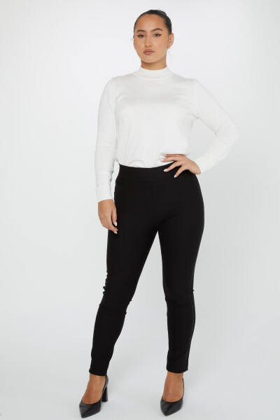 Elastic Waist Trousers Black - 3730 | KAZEE (Set of 4 42-44-46-48) - 1