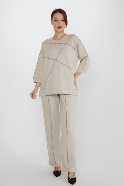 Pietra ricamata con doppio set di pietre - 17741 | KAZEE (Set di 4 S-M-L-XL) - KAZEE 