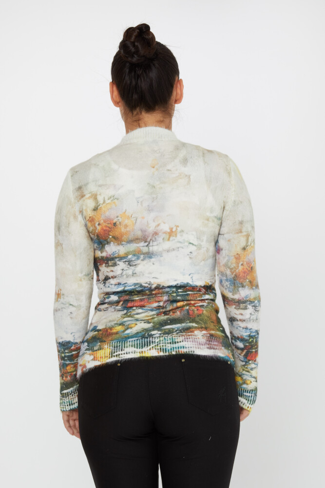 Pull Angora Col Montant Manches Longues Ecru - 50020 | KAZEE (Lot de 2 S-M) - 5