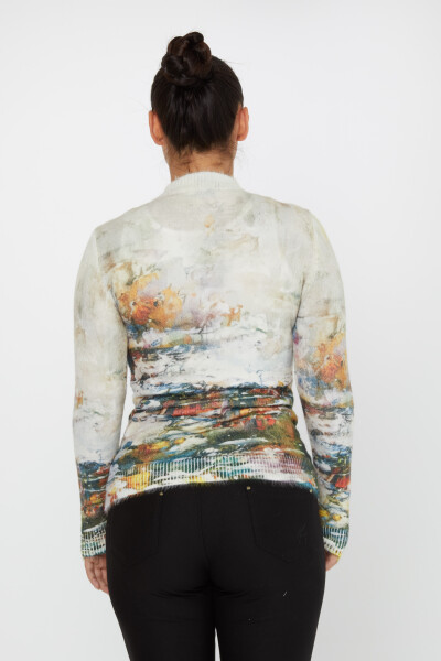 Pull Angora Col Montant Manches Longues Ecru - 50020 | KAZEE (Lot de 2 S-M) - 5