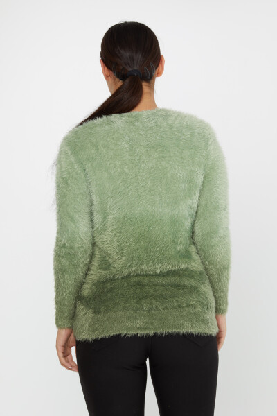 Pull Angora Manches Longues Col V Kaki - 31013 | KAZEE (Lot de 3 S-M-L) - 5