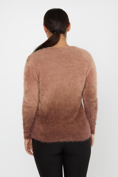 Pull Angora Manches Longues Col V Marron - 31013 | KAZEE (Lot de 3 S-M-L) - 5