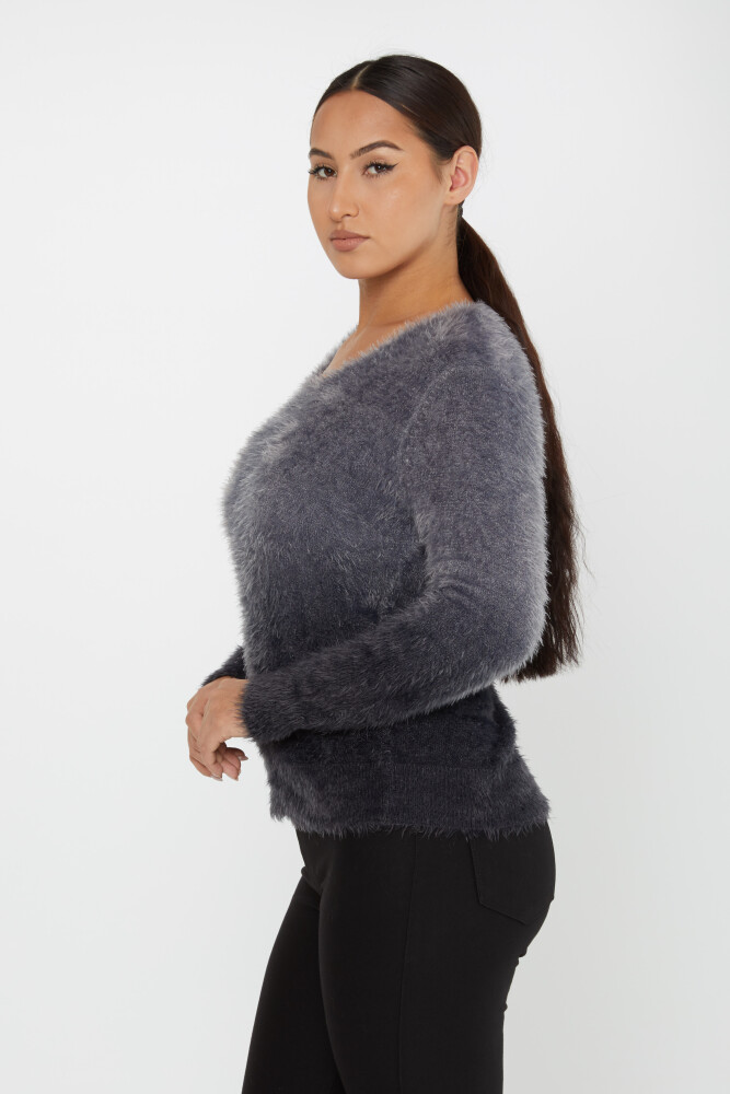 Pull Angora Manches Longues Col V Noir - 31013 | KAZEE (Lot de 3 S-M-L) - 2