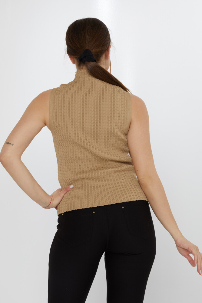 Pull en maille à manches zéro beige - 31658 | KAZEE (Ensemble de 3 S-M-L) - 5