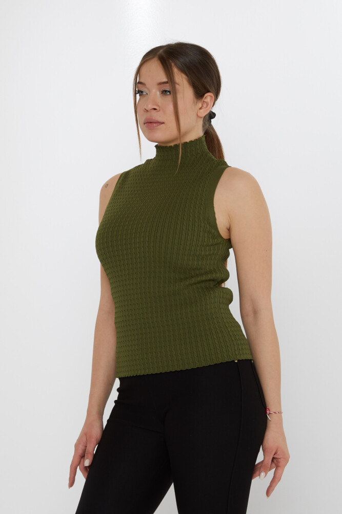Pull en maille à manches zéro Vert - 31658 | KAZEE (Lot de 3 S-M-L) - 2