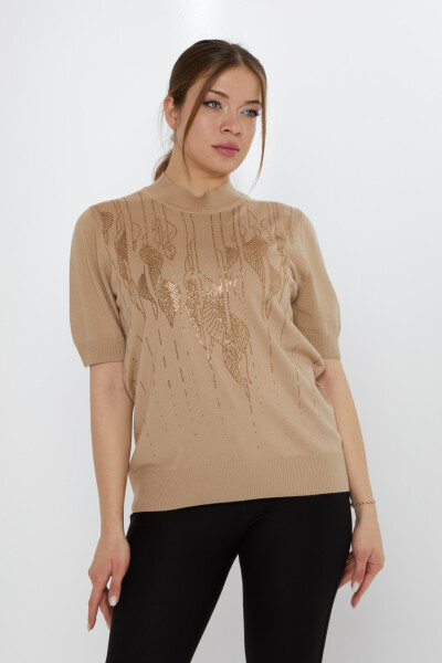 Pull en maille à motifs beige - 30663 | KAZEE (Lot de 3 XL-2XL-3XL) - KAZEE (1)