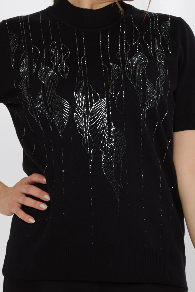 Pull en maille à motifs noir - 30663 | KAZEE (Lot de 3 XL-2XL-3XL) - 3