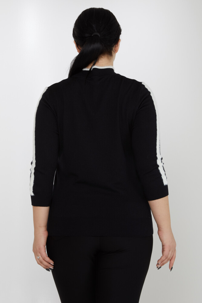 Pull en maille à rayures avec détails sur les manches et logo noir - 31196 | KAZEE (Lot de 3 M-L-XL) - 5