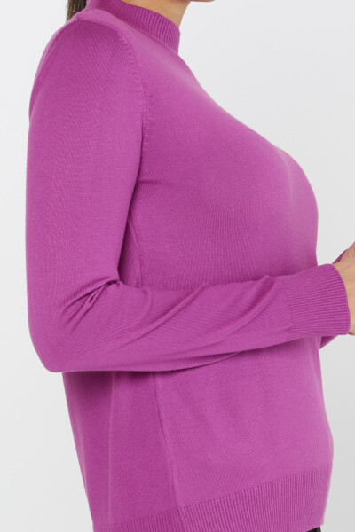 Pull en tricot avec logo détaillé à manches longues Lilas - 30613 | KAZEE (Lot de 3 S-M-L) - 3