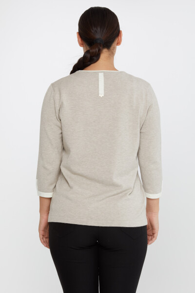 Pull en maille à paillettes et manches longues en vison - 31605 | KAZEE (Lot de 3 M-L-XL) - 5