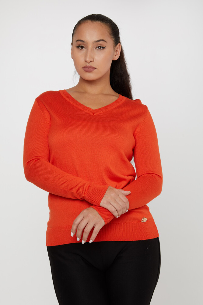 Pull en maille Basic Logo Orange - 11071 | KAZEE (Lot de 3 S-M-L) - 1