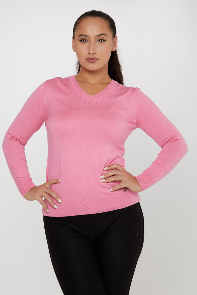 Pull en maille Basic Logo Rose - 11071 | KAZEE (Lot de 3 S-M-L) - 1