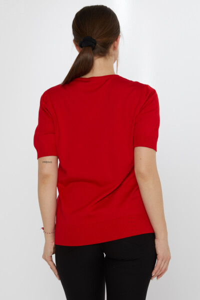 Pull en maille brodé pierre rouge - 30315 | KAZEE (Lot de 3 L-XL-2XL) - 5