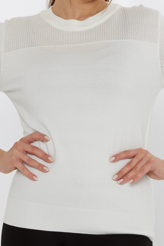 Pull en maille col montant écru - 30258 | KAZEE (Ensemble de 3 S-M-L) - 3