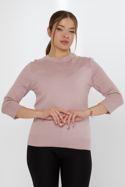 Pull en maille col montant Poudre - 30258 | KAZEE (Ensemble de 3 S-M-L) - KAZEE 