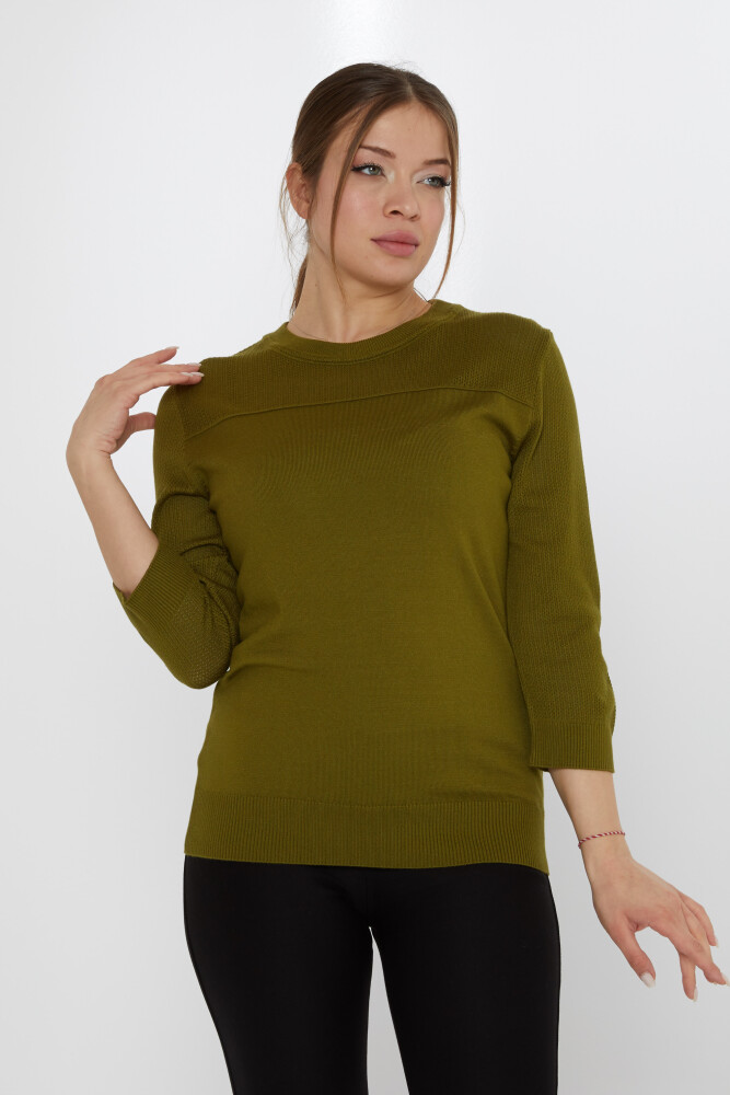 Pull en maille col montant vert foncé - 30258 | KAZEE (Ensemble de 3 S-M-L) - 1