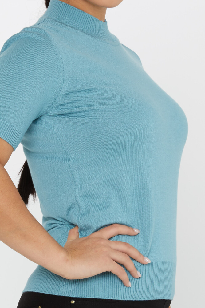 Pull en maille modèle américain à manches courtes bleu - 14541 | KAZEE (Lot de 3 S-M-L) - 5