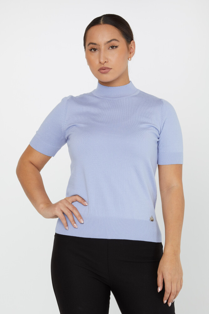 Pull en maille modèle américain à manches courtes bleu clair - 14541 | KAZEE (Lot de 3 S-M-L) - 1