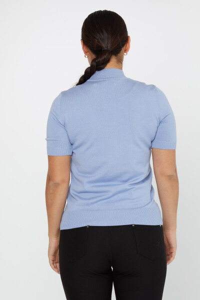 Pull en maille modèle américain à manches courtes bleu foncé - 14541 | KAZEE (Lot de 3 S-M-L) - 6