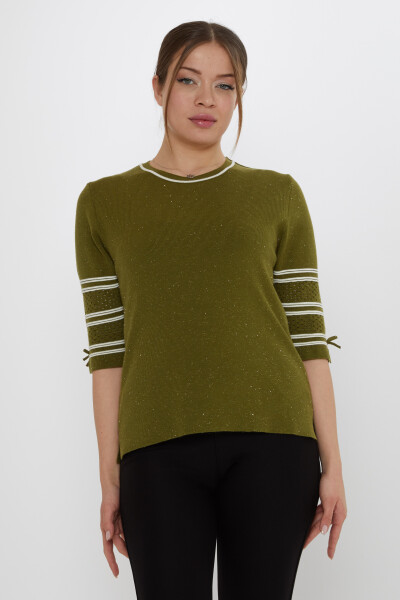 Pull en tricot avec détails sur les manches, vert foncé - 31316 | KAZEE (Lot de 3 M-L-XL) - KAZEE (1)