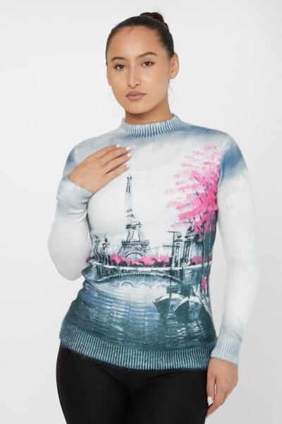 Punto Angora Estampado Azul - 50019 | KAZEE (Juego de 2 S-M) - Kazee