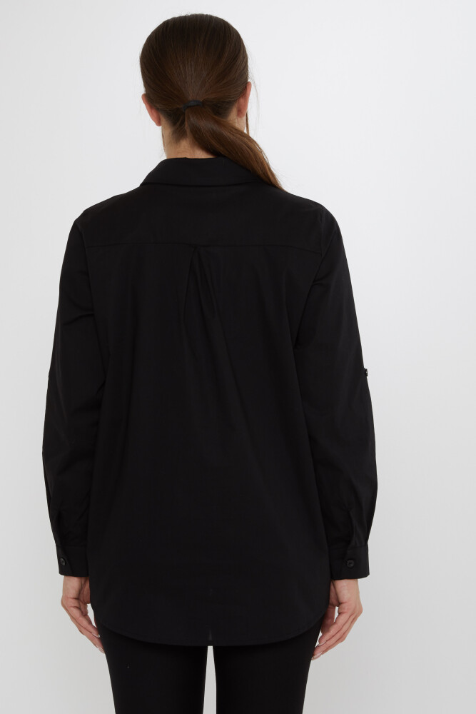 قميص مزين بأحجار ملونة، أسود - 20523 | كازي (مجموعة من 3 قطع، المقاسات 40-42-44) - 6