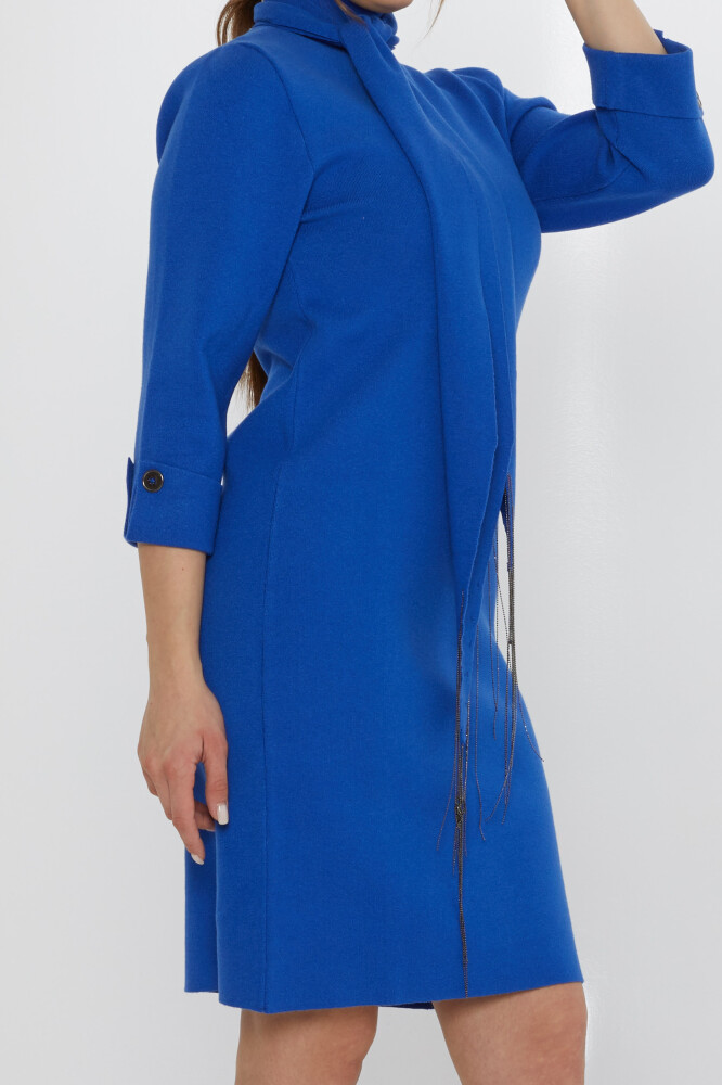 Robe Écharpe Tricotée Détaillée Saxe - 30968 | KAZEE (Ensemble de 3 S-M-L) - 4