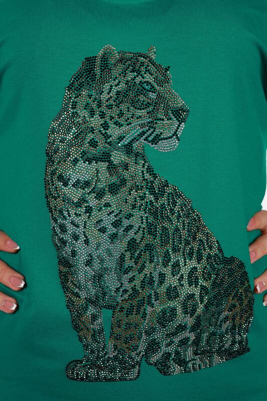 Женская блузка оптом с вышивкой тигра и леопарда - 78938 | КАZЕЕ