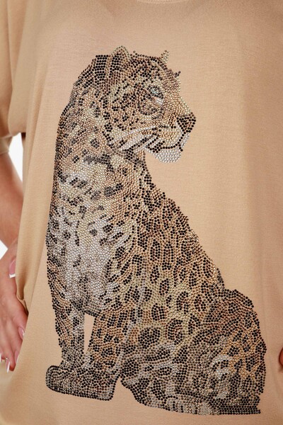 Женская блузка оптом с вышивкой тигра и леопарда - 78938 | КАZЕЕ - Thumbnail