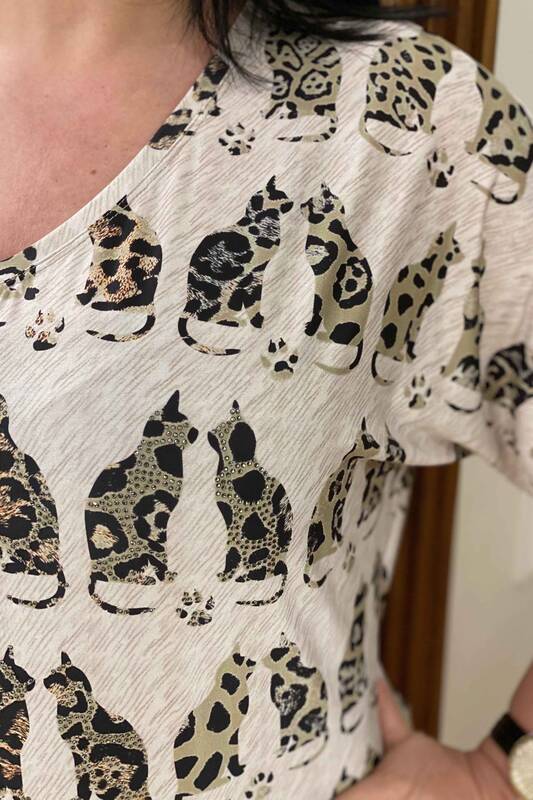 Блузка с принтом кошки 76825
