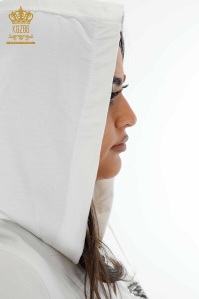 بدلة رياضية نسائية للبيع بالجملة لون بيج فاتح مزين بفراشة - 17391 | كازي - 10