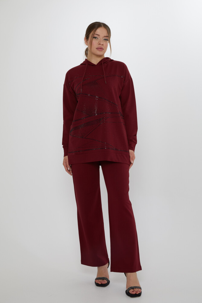 Set trening cu buzunare Roșu Claret - 17900 | KAZEE (Set de 3 M-L-XL) - 2