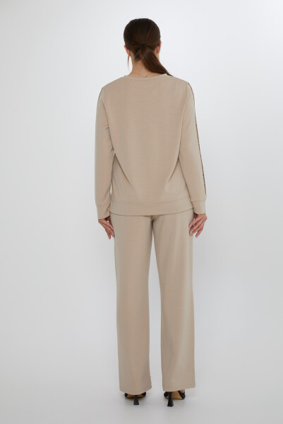 Set tuta beige con ricamo pietra a righe - 17902 | KAZEE (Set di 3 L-XL-2XL) - 8
