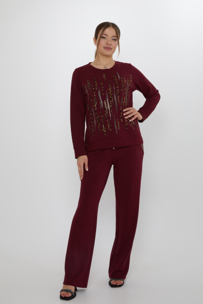 Set tuta con dettaglio tasca Bordeaux Rosso - 17886 | KAZEE (Set di 3 M-L-XL) - KAZEE (1)