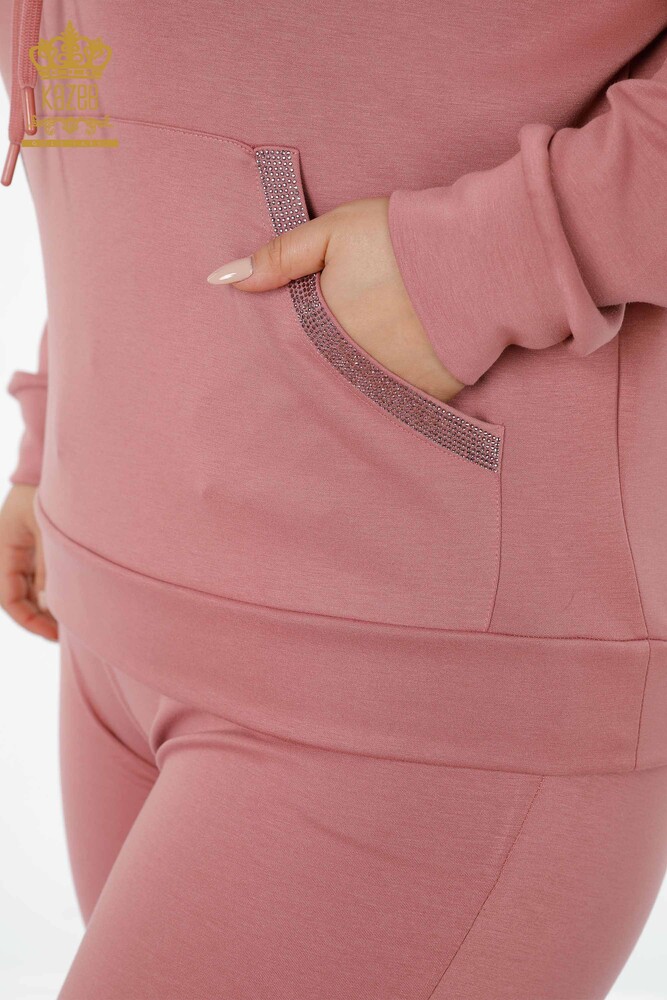 All'ingrosso Set tuta da donna - Con Cappuccio - Rosa - 17477 | KAZEE - 5