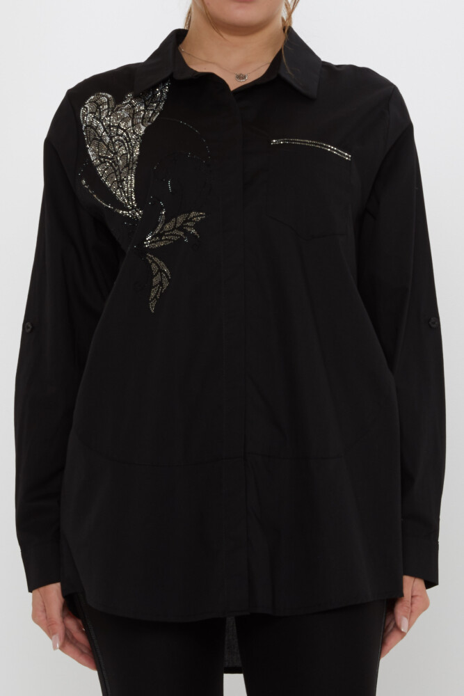 Shirt Butterfly Pattern, Black - 20535 | KAZEE (Set of 3, sizes 46-48-50) - 3