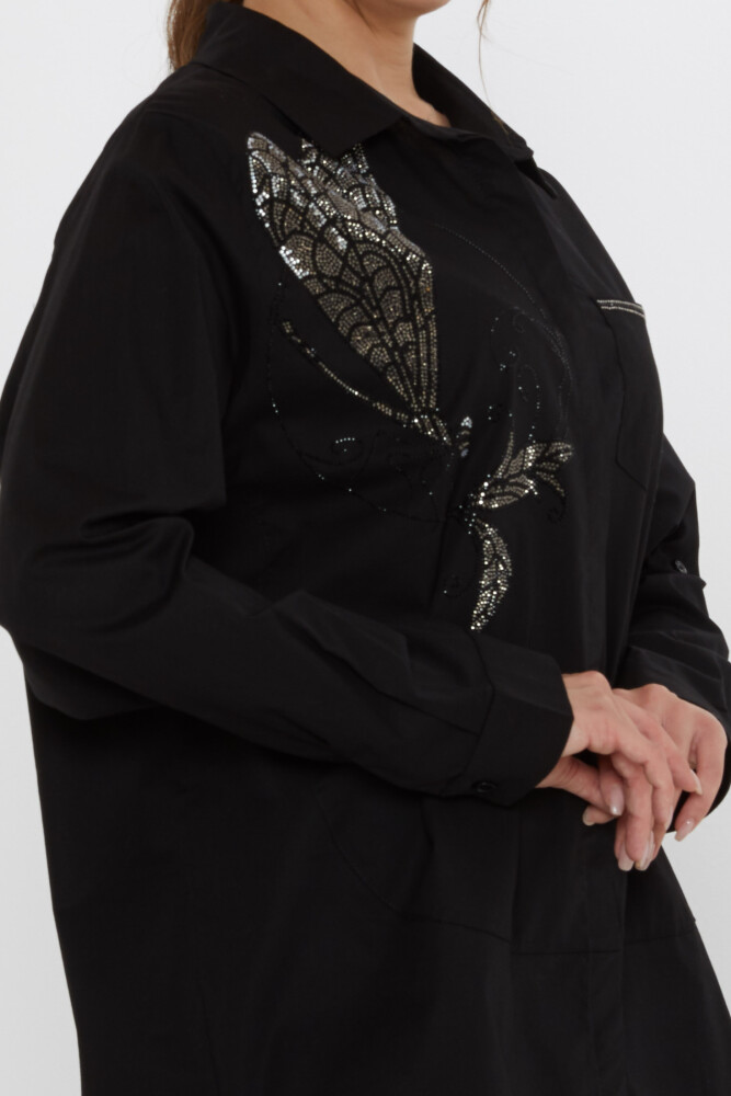 Shirt Butterfly Pattern, Black - 20535 | KAZEE (Set of 3, sizes 46-48-50) - 4