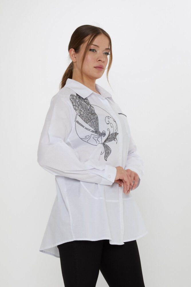 Shirt Butterfly Pattern - Ecru - 20535 | KAZEE (3-Piece Set 46-48-50) - 2