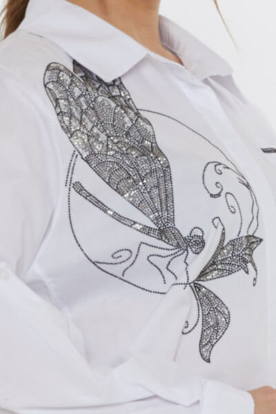 Shirt Butterfly Pattern - Ecru - 20535 | KAZEE (3-Piece Set 46-48-50) - 4