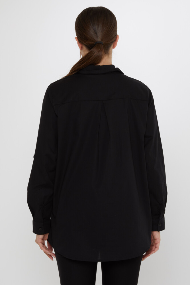 Shirt Crystal Stone Embellishments, Black - 20558 | KAZEE (Set of 3: Sizes 42-44-46) - 6