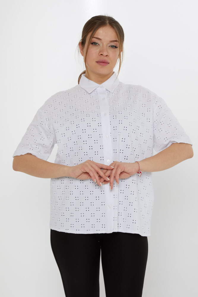 Shirt Hole Detail Ecru - 20505 | KAZEE (Set of 3 40-42-44) - 1