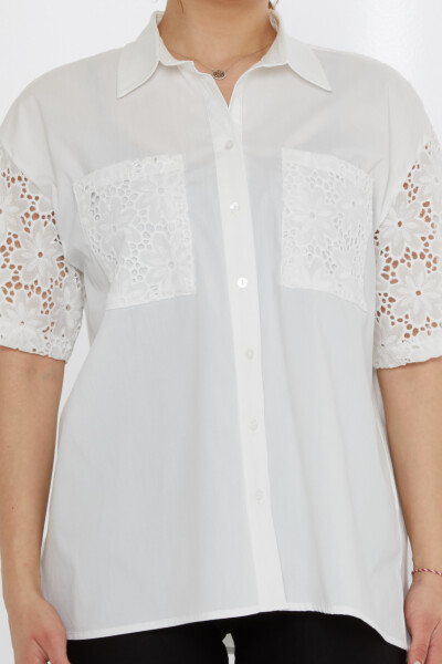 Shirt Pocket Detail Ecru - 20498 | KAZEE (Set of 3 40-42-44) - 3